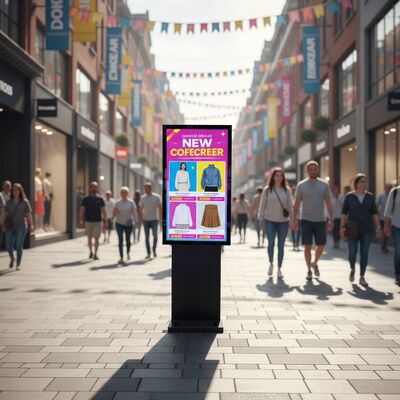 購入 49インチ IP65 防水 室外デジタルサイン 3000cd/m2 明るさ LCD 広告ディスプレイ オンライン製造